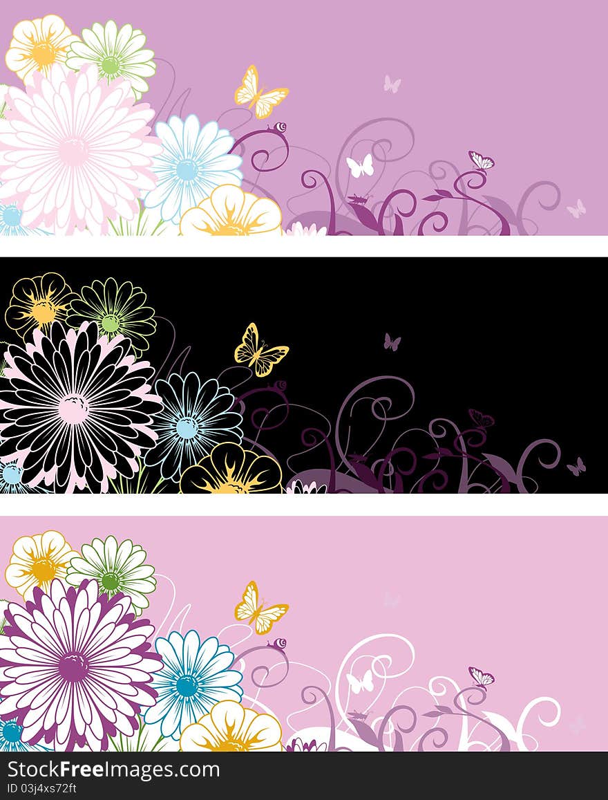 Abstract floral background. Vector illustration.