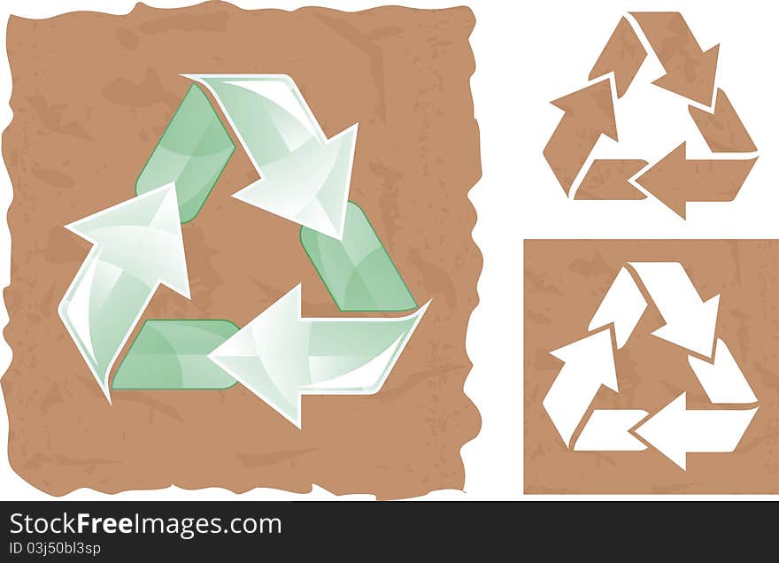 Recycle sign in vector