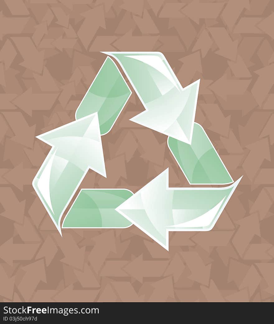 Recycle sign  background in vector