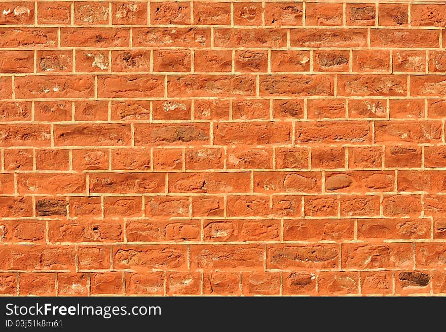 Olde Red Brick Wall Background