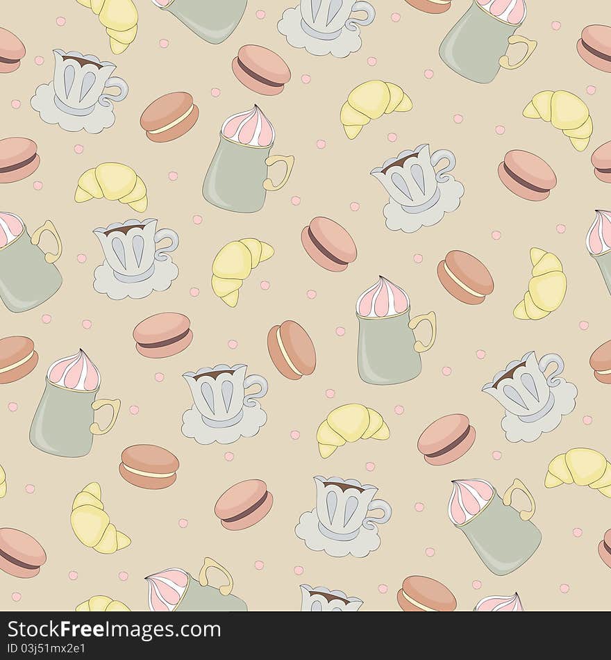 Seamless wallpaper in vintage style