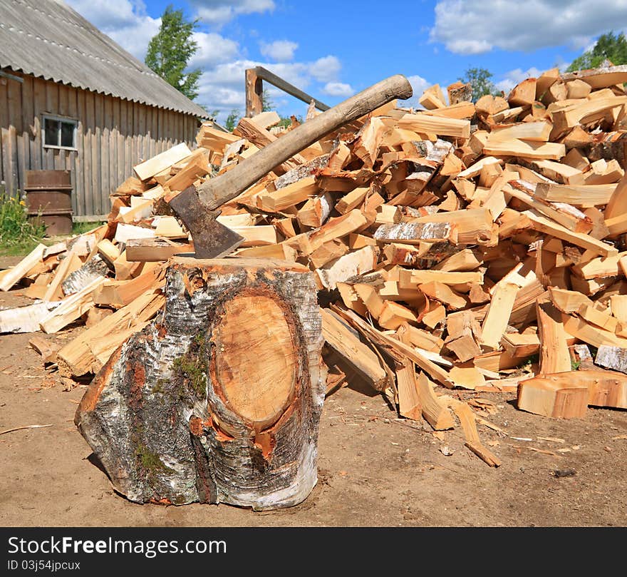 Old wood pile near the Axe. Old wood pile near the Axe