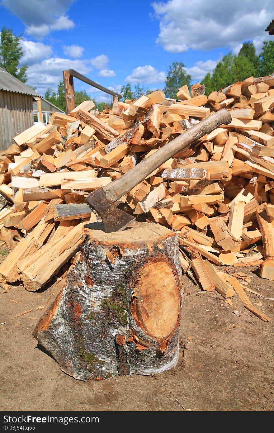 Old wood pile near the Axe. Old wood pile near the Axe