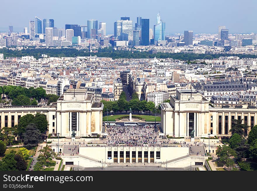 View of Paris from Eiffel Tower. View of Paris from Eiffel Tower