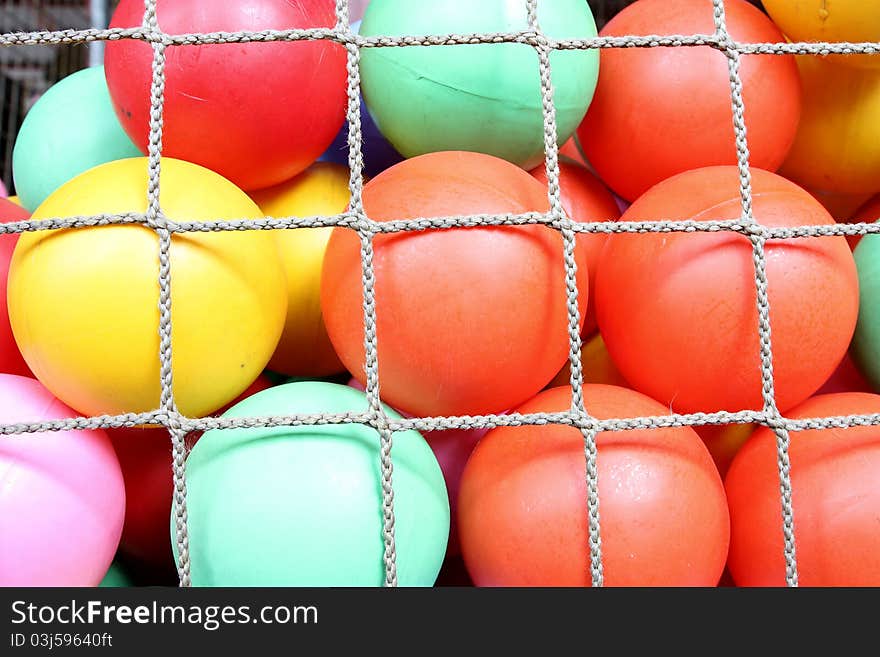 The Rope net with colorful ball