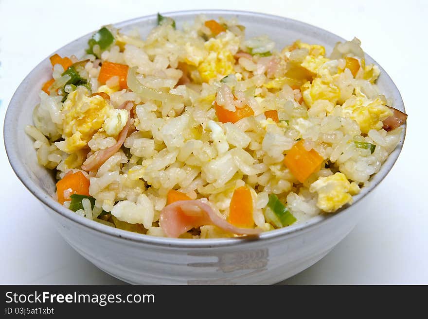 Bowl of asian fried rice