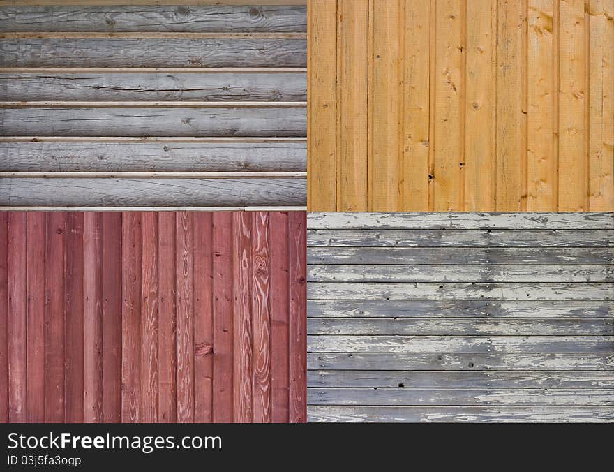 Set Of Different Wooden Textures