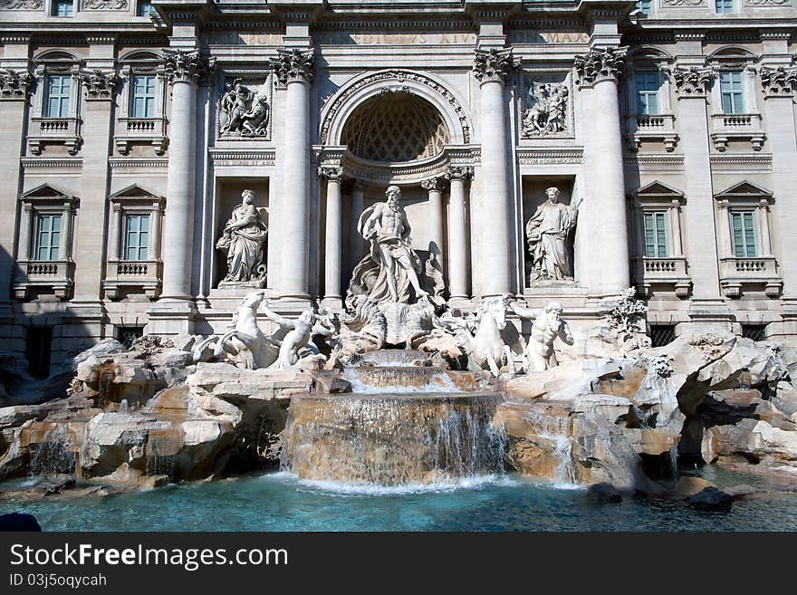 Trevi Fountain. Famous landmark in Rome.