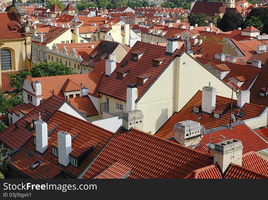 The roofs of Prague