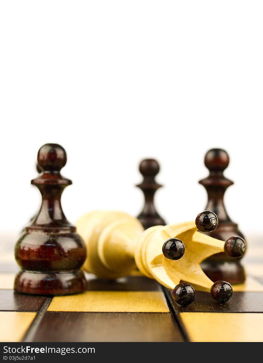 Chess piece isolated on white background