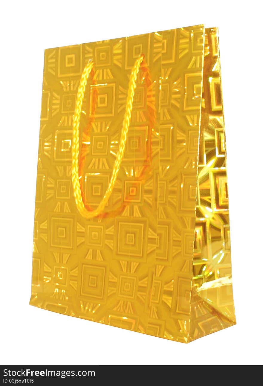 Yellow  gift bag