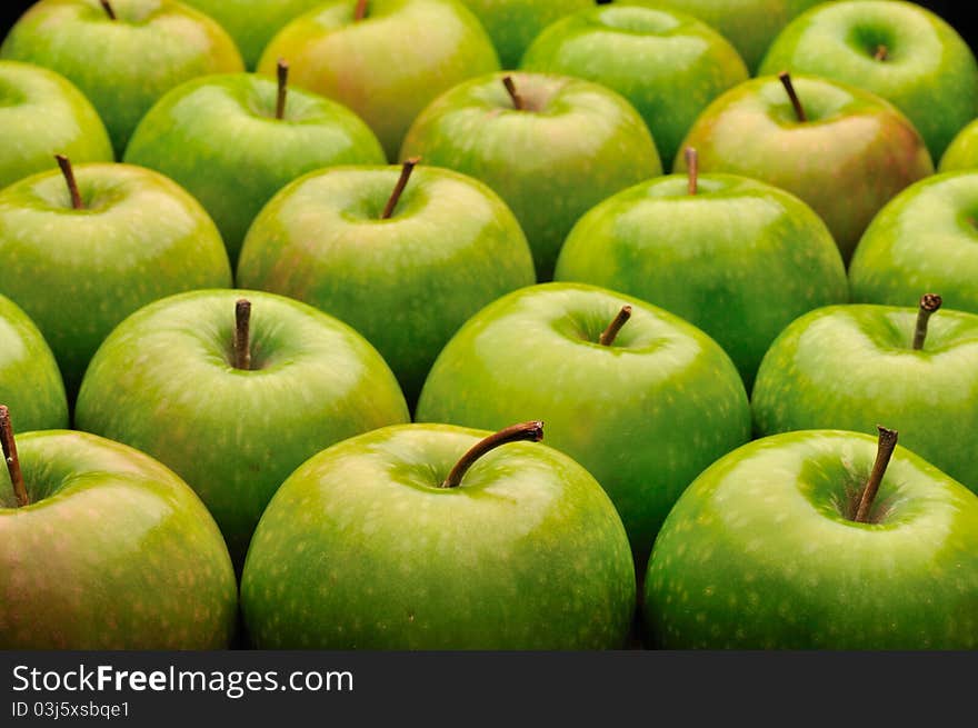 Green apples - a full frame