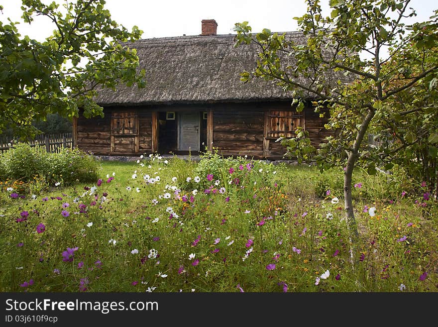 Wooden hut