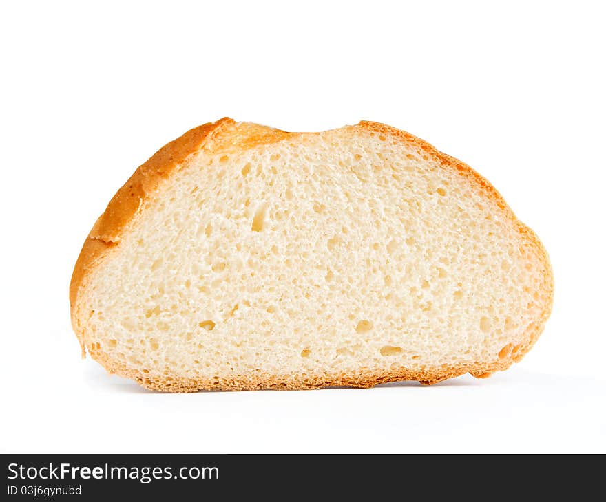 White bread isolated on a white background