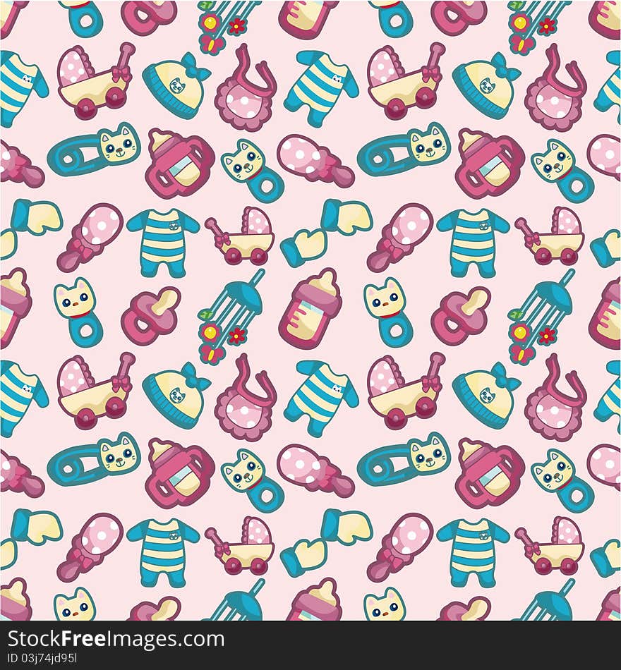 Seamless baby toy pattern