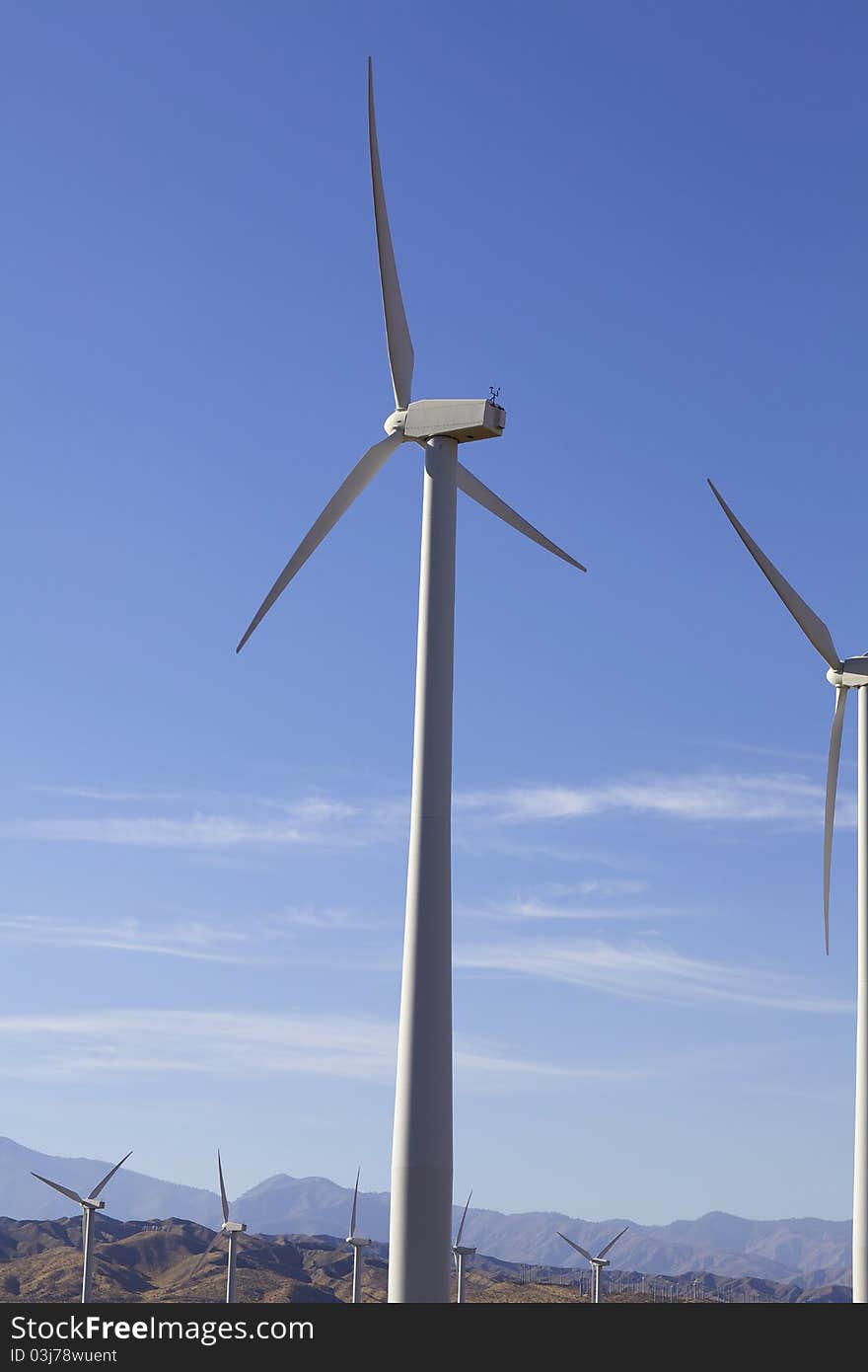 Wind Turbines on Alternative energy wind farm