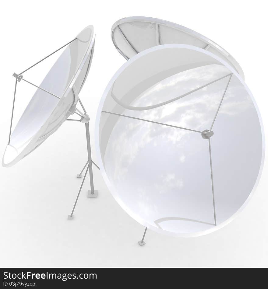 3d Satellite Dish