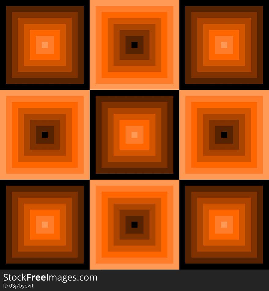 Retro pattern with squares