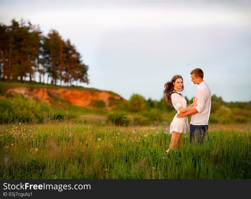 Portrait of a beautiful couple in love