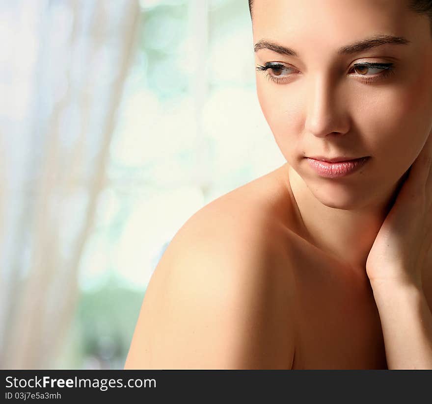 Beautiful young woman in spa. Beautiful young woman in spa