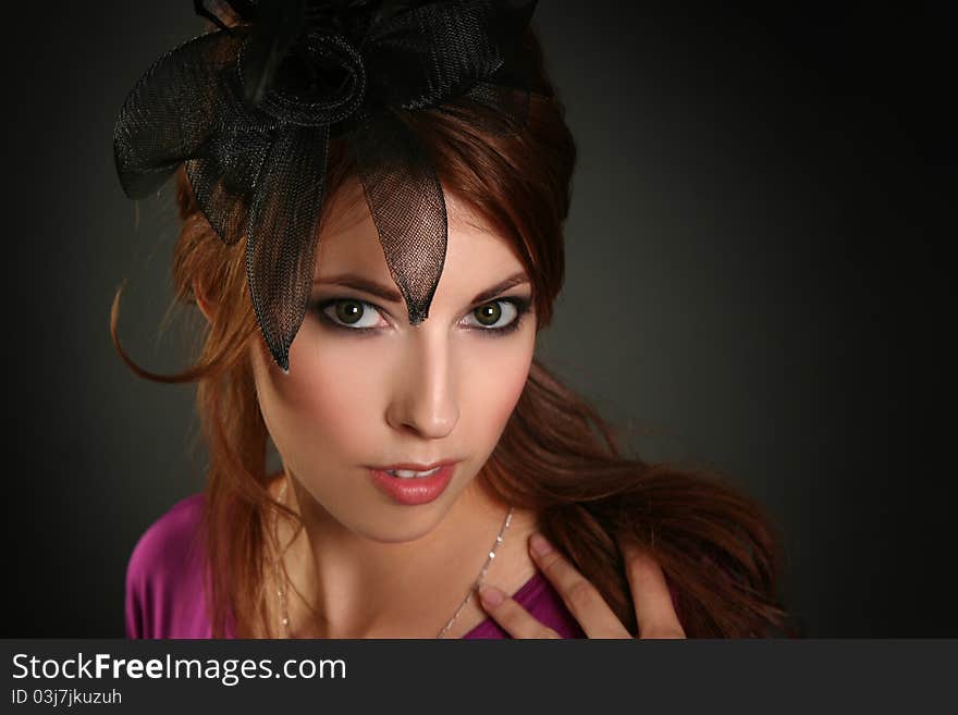 Sexy young woman on dark background. Sexy young woman on dark background