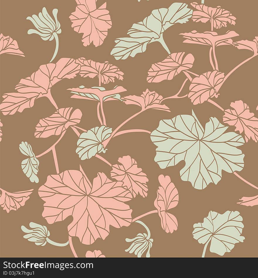 Vector illustration of Floral seamless pattern