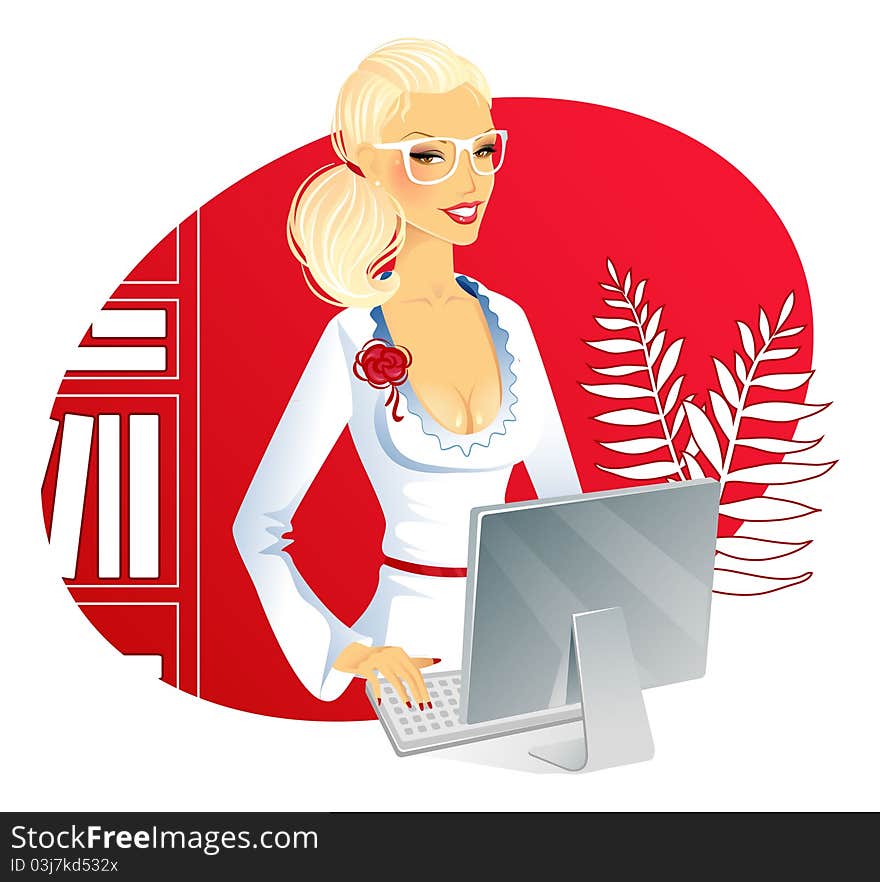 Businesswoman With Computer