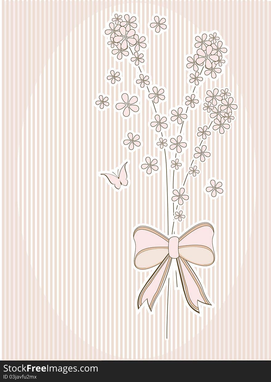 Flower bouquet background illustration