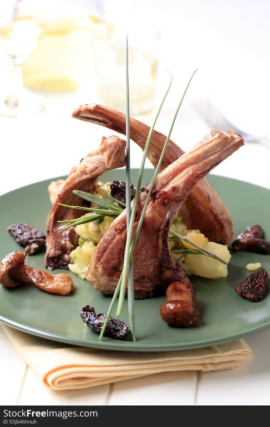 Roast lamb chops