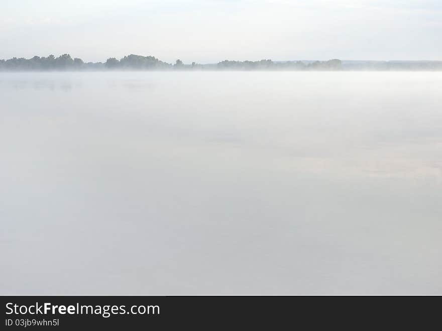 Morning fog over river