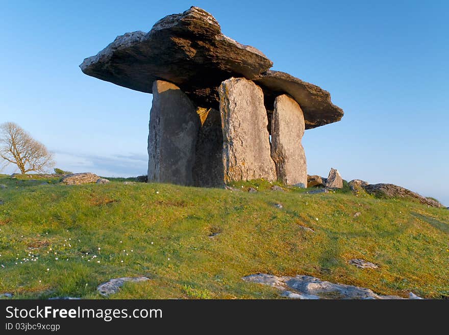 Poulnabrone dolmen at Western Ireland