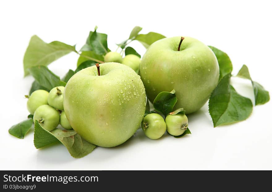 Fresh fruit on a white background