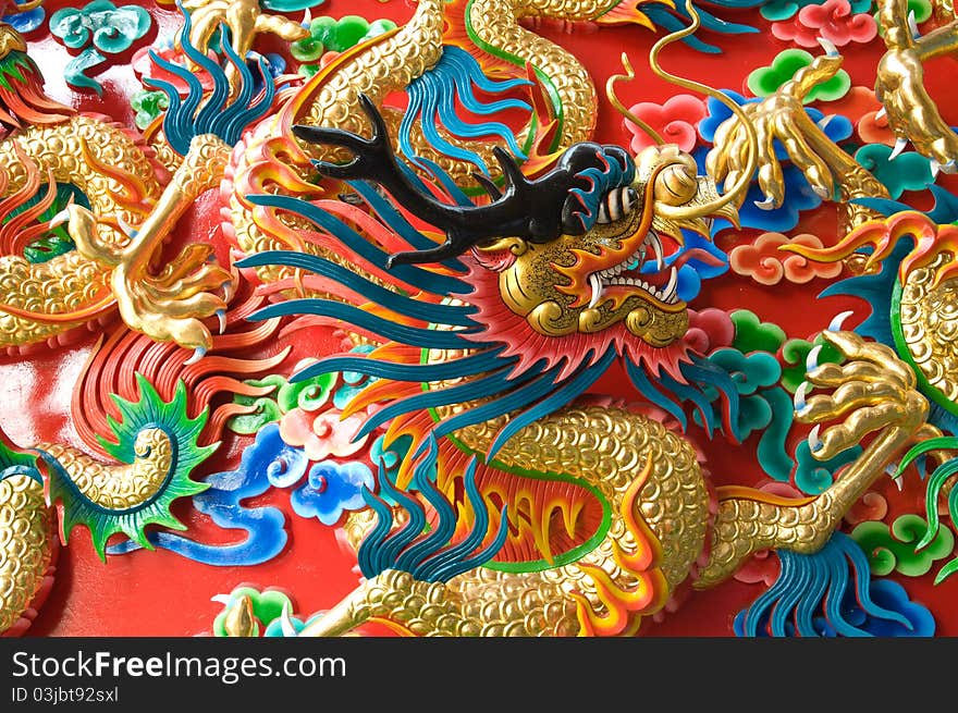 Chinese dragon statue