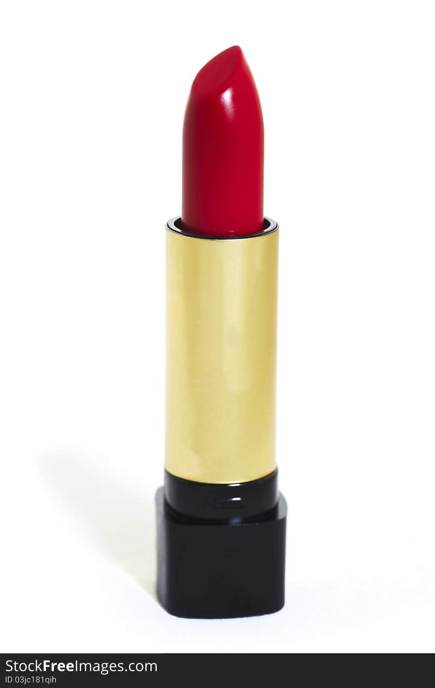 Lipstick on white background