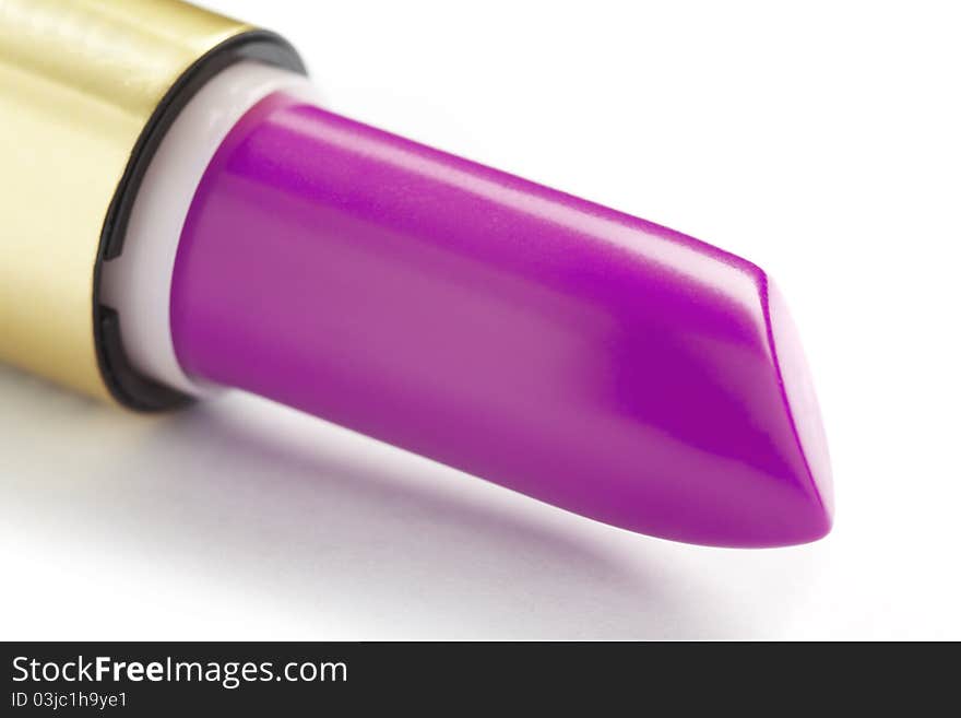 Lipstick on white background