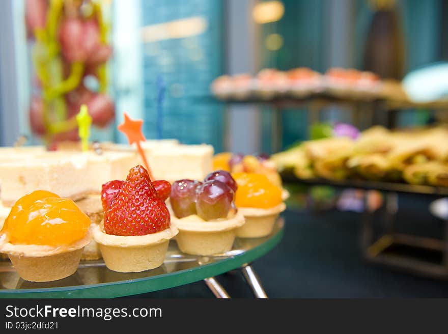 Delicious canapes and sweets