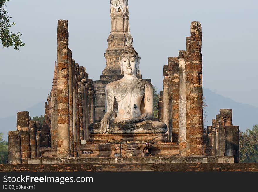 Ancient temple at Sukhothai historical park