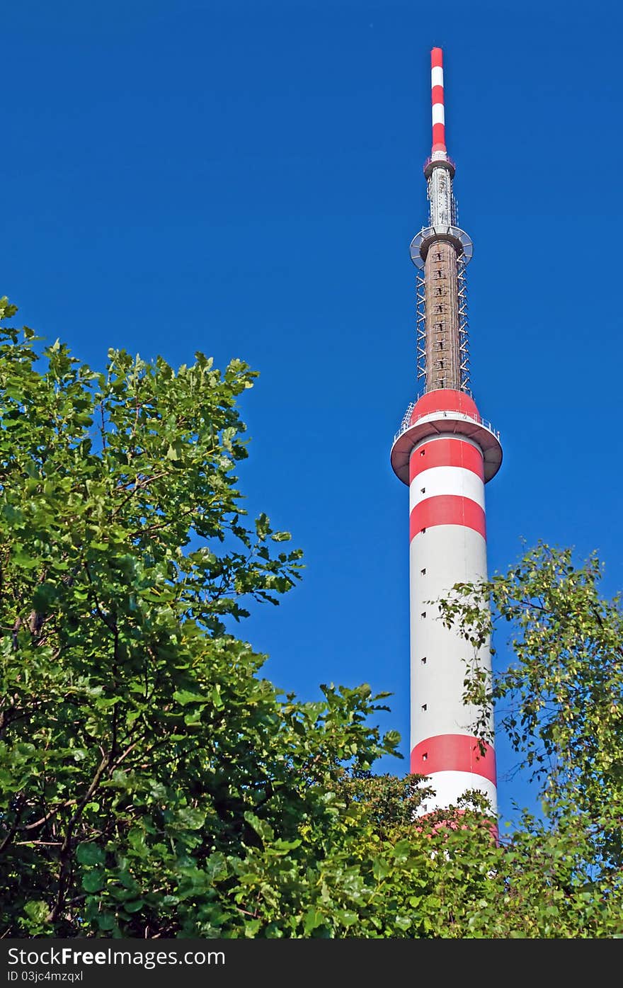 Tv and gsm tower on the blue sky. Tv and gsm tower on the blue sky.