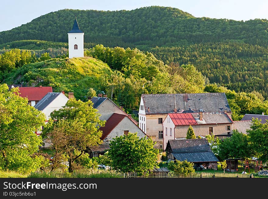 View of traditional village, picture taken in the Czech Republic.