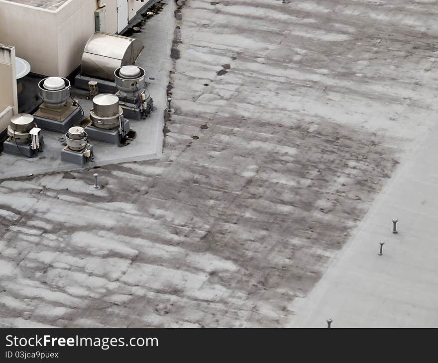 Industrial warehouse roof background with exhaust pipes. Industrial warehouse roof background with exhaust pipes