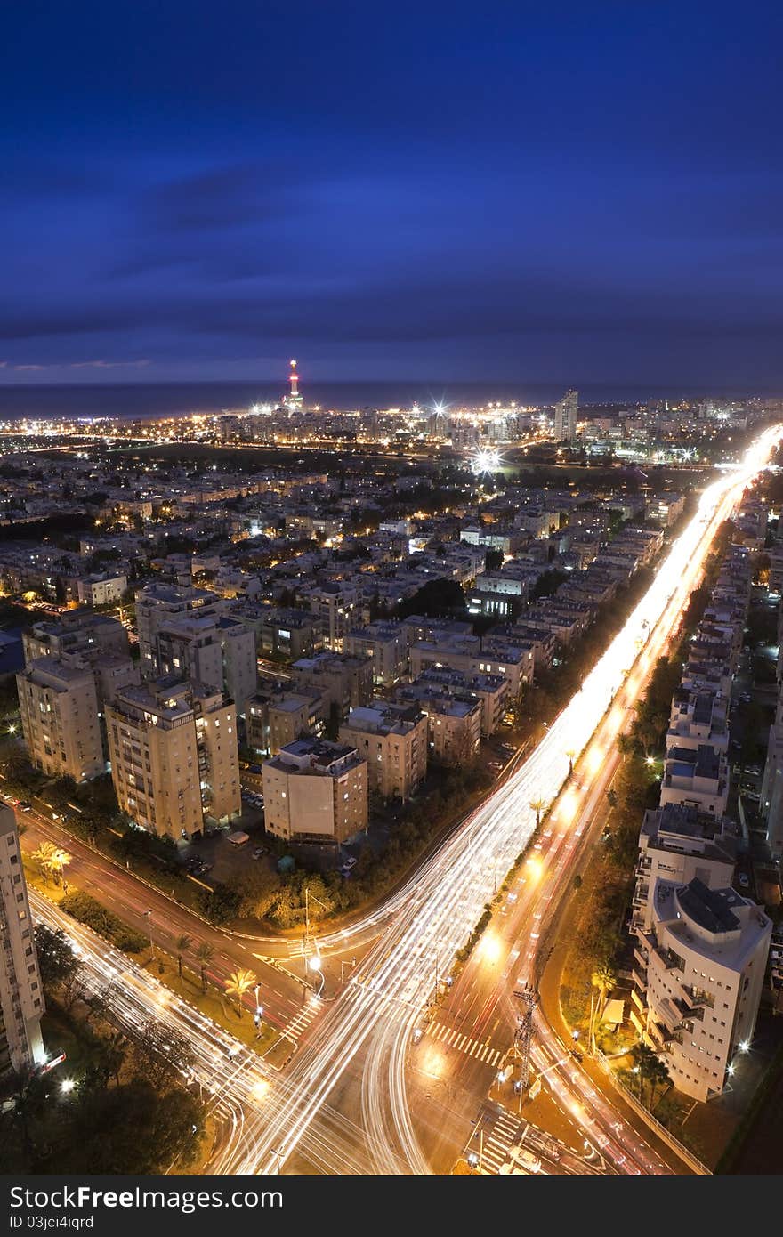 Tel Aviv at sunset, Israel. Tel Aviv at sunset, Israel