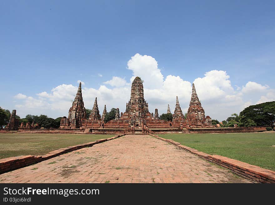 Wat Chai Wattanaram is located in Ayutthaya, Central of Thailand. Ayutthaya is one of the world heritage. Wat Chai Wattanaram is located in Ayutthaya, Central of Thailand. Ayutthaya is one of the world heritage.