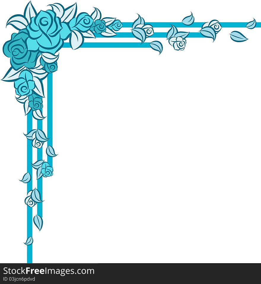 Background with beautiful roses.illustration for a design