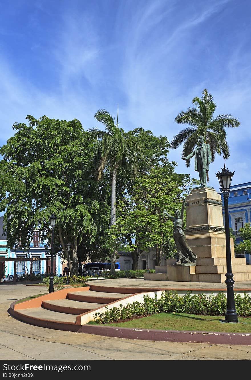 Statue of Jose Marti in Matanzas, Cuba