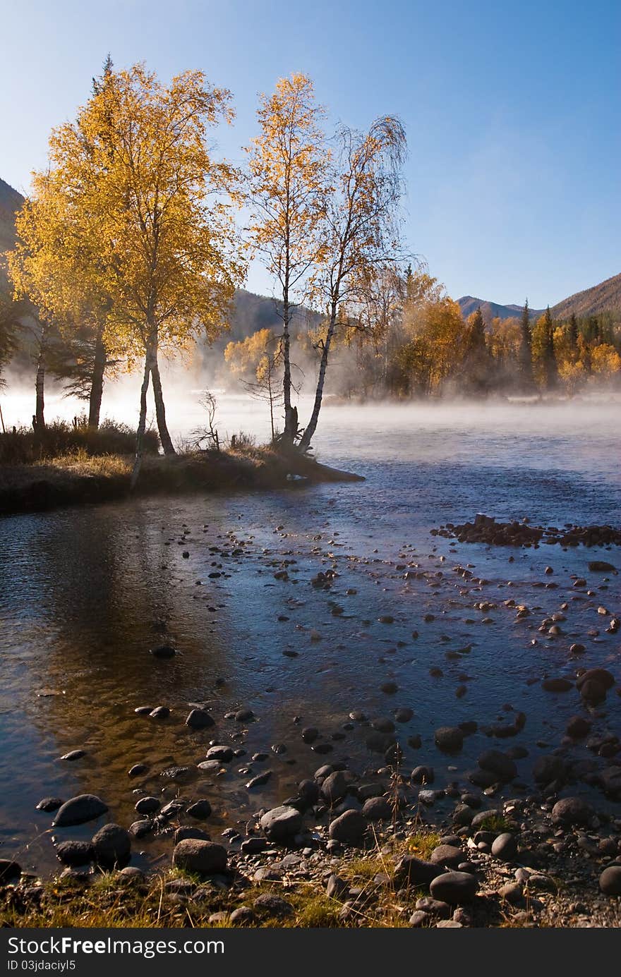 This picture was taken within the territory of China in xinjiang region of xinjiang kanas scenic spot. This picture was taken within the territory of China in xinjiang region of xinjiang kanas scenic spot