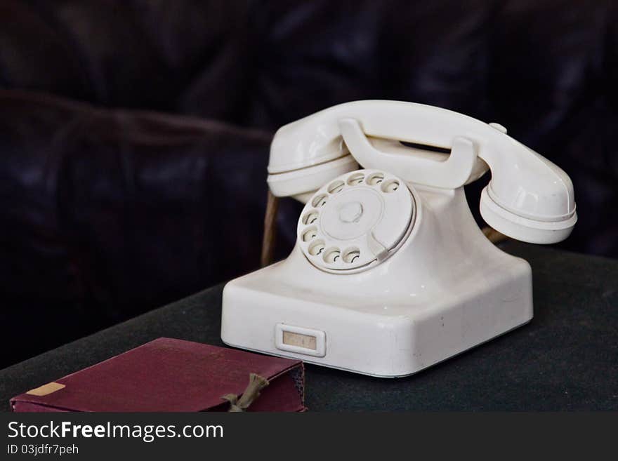 A photo of a retro phone