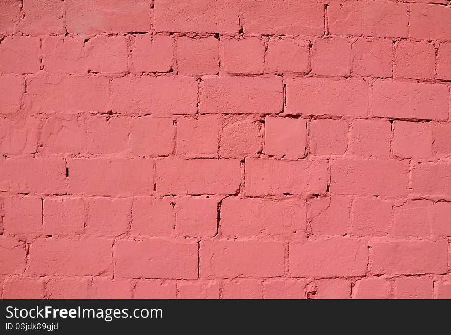 Pink brick wall