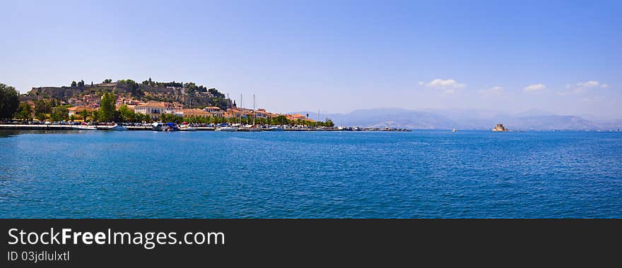 Panorama of Nafplion, Greece