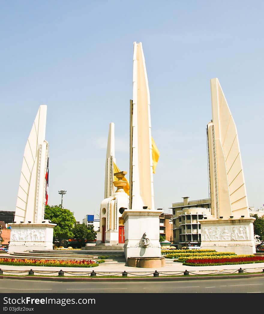 Thailand's Democracy Monument. Thailand must have a real democracy. Thailand's Democracy Monument. Thailand must have a real democracy.