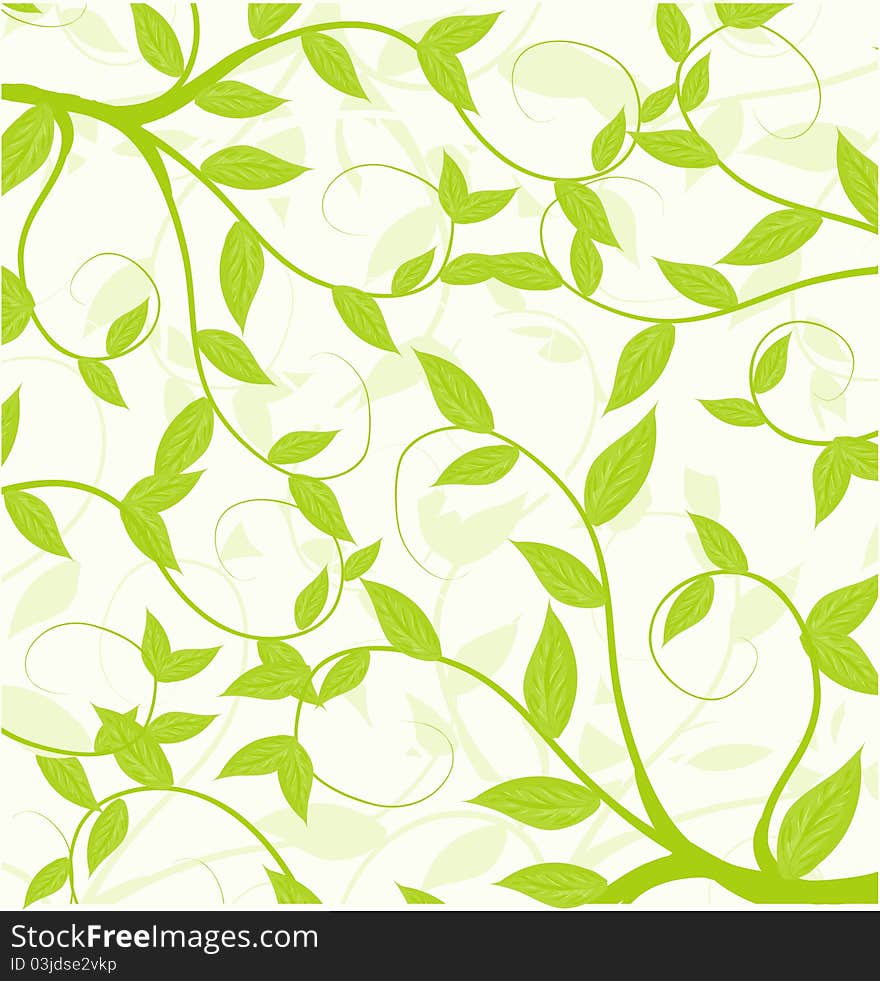 Seamless pattern of abstract leaves. Seamless pattern of abstract leaves